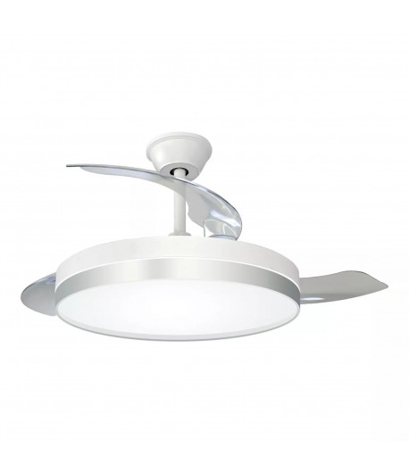 VENTILADOR DE TECHO RETRACTIL PLATA